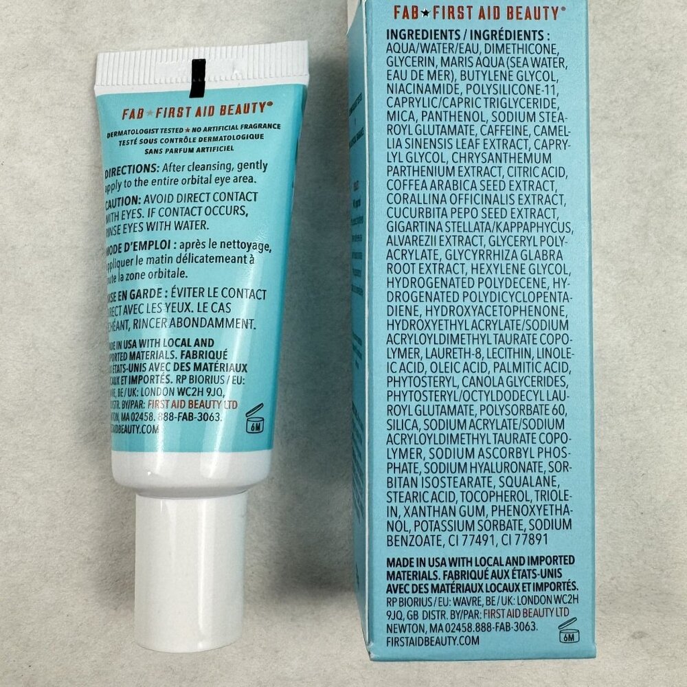 First Aid Beauty Brighten + Glow Eye Cream Niacinamide 15mL Sensitive Skin NEW - Picture 3 of 8